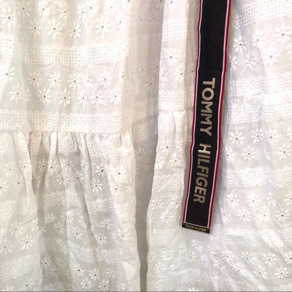 NWT! Tommy Hilfiger Eyelet Belted Midi Dress Plus 22W - Picture 4 of 6